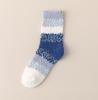 Calcetines de Coral con Rayas Color Degradado Bloque de Color para Mujer Otoño e Invierno Espesos Cálidos para el Suelo Calcetines para Dormir para Adultos en Casa