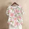 Fotos Reales en Stock 2026 Transfronterizo Primavera/Verano Más Vendido Nuevo Suéter Estampado Manga Corta Holgado Talla Grande Camisa para Mujer