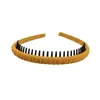 Faixa de cabelo infantil com dentes antiderrapante simples para lavar o rosto acessórios de cabelo artefato para cabelo amassado tudo combina fivela de cabelo para menina pequena adorno de cabeça