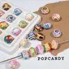 Letras Fofas Coloridas Contas Pintadas à Mão Vidro DIY Joias Acessórios Decorativos Feitos à Mão Colar de Contas Multicorrente para Celular