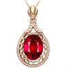 Live E-Commerce Hot Color Treasure Pingente de Luxo Ametista Pingente de Rubi Pingente Colar de Cristal Colar Mulheres