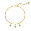 Conjunto de Pulsera y Collar de Plata de Ley 925 Más Vendido Transfronterizo, Lujo Ligero, Artesanía Exquisita, Conjunto Único de Pulsera de Trébol de Cuatro Hojas y Lazo para Mezclar y Combinar