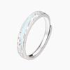 Anel Fluorescente Luminoso para Casal Anel de Prata Esterlina S925 Feminino Efeito Tyndall Nicho Luxo Leve Joia de Mão de Alta Qualidade
