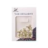 Joias de Liga para Nail Art Japonesa Laço Dourado Champagne Diamante Branco Broca de Unha para Fototerapia Rebite Acessórios de Metal