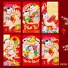 Ruixiang 2027 Año del Cabra Nuevo Sobre Rojo Vietnamita Papel de Cobre Cabra de Dibujos Animados Zodiaco Año Nuevo Bolsa de Sobre para Dinero de la Suerte