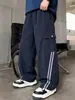 Overol para Niños Primavera y Otoño Pantalones Anchos Sueltos Niños Medianos y Grandes Pantalones Deportivos Casuales Pantalones Largos Modernos Geniales Azul Oscuro Gris Otoño