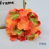 Simulación de 27 hortensias escena de boda pared de fondo arco arreglo floral corona de bricolaje ratán de hortensia decoración de mesa de postres