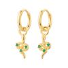 Versión coreana de aretes de serpiente animal personalidad femenina moda simple combinable aretes de plata esterlina 925 al por mayor ES3414