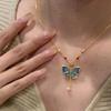 Legado Antiguo Clásico Mariposa Azul Ardiente Cadena Borla Nuevo Explosivo Exquisito Diseño Lujo Ligero Retro Elegante