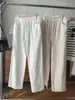 ¡Estilo dinero viejo! ¡Guárdalo para ti! Pantalones anchos de ramio lavados, pantalones casuales, pantalones relajados de algodón y lino, nuevos pantalones casuales para mujer