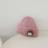 Chapéu de boneca estiloso e versátil em retalhos, chapéu de lã infantil transfronteiriço, novo chapéu de tricô quente de outono e inverno para meninos