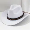 Sombrero Unisex de Fieltro Suave para Hombre y Mujer con Diseño de Cabeza de Toro Tridimensional, Banda Marrón, Estilo Británico Lujoso, Sombrero de Moda Retro