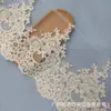 Cuerda de Algodón Floral Grande Vintage de Color Albaricoque Encaje Soluble en Agua para Ropa de Mujer y Niño, Tejido para el Hogar, Cortinas, Accesorios Hechos a Mano DIY