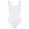 Traje de práctica de ballet blanco puro, sin mangas, cuello en U, espalda descubierta, diseño retorcido, maillot de baile para adulto, body para examen de arte, uniforme de profesor