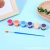 Pintura Acrílica para Niños Juego de 12 Colores 6 Piezas Arte para Estudiantes Pintura para Colorear Pintura para Muñeca de Yeso Tiras de Pintura en Stock