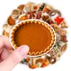 50 peças de adesivos realistas com tema de outono para uso transfronteiriço, incluindo designs de abóbora, café e comida, adequados para scrapbooking e diário; Atacado de adesivos decorativos à prova d'água para vendas transfronteiriças