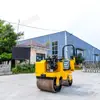 Compactador de rolo de estrada estilo direção de carro compactação de canteiro de obra de pavimentação asfáltica de estrada interna fabricantes reais podem assistir vídeo máquina