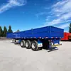 Semirremolque de transporte de material de escoria de mina a cielo abierto con paneles laterales desmontables, adecuado tanto para el transporte de carga como para la distribución