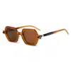 Estilo Retro de Hong Kong Cuadrado Literario Marco Pequeño Espejo Plano Europeo y Americano Ins Gafas de Sol Asimétricas de Moda Versátiles Tendencia