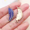Estilo Ins Morado Soñador Aleación Goteo de Aceite Pluma Corazón de Uva Colgante DIY Pendientes Llavero Pulsera Accesorios de Joyería