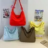 Bolso Cruzado de Nylon Estilo Coreano para Mujer, Bolso Cruzado con Cordón y Pliegues de Nube, Bolso de Hombro Único Estilo Simple y Relajado para Mujer