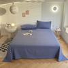 Estilo Ins Algodón Puro Algodón Lavado Sábana de Una Pieza 100% Algodón Color Sólido Dormitorio de Estudiantes Sábana de Una Pieza para Cama Individual