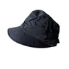 Sombrero de Pescador de Secado Rápido con Ala Larga Delantera y Corta para Mujer, Nuevo de Verano, Elegante, Combinable, Color Sólido, Sombrero tipo Maceta, Sombrero de Tela para Sombra y Protección Solar al Aire Libre