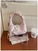Bolso de mano para mujer 2026 nuevo de moda nicho súper popular casual bandolera de cadena bolso plisado