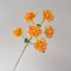 5 Cabeças de Rosa Artificiais, Cascata de Rosas, Arranjos Florais de Casamento, Decorações para Vitrines, Flores Artificiais de Fornecimento Transfronteiriço