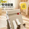 Placa de arranhar para gatos de papelão branco vertical, design de desenho animado de alta estética, sem necessidade de instalação, placa de arranhar para gatos triangular de ângulo reto, durável e não solta fiapos, frete grátis