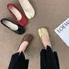 Zapatos planos para mujer de estilo coreano, sin cordones, punta fina, para comercio exterior transfronterizo, versátiles, estilo abuela, zapatillas tipo frijol