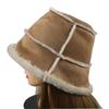 Nuevo Estilo Gorra de Tubo Gorra de Lavabo Gorra de Pescador Unisex Cálida Piel Sintética Una Exterior Montar Engrosada Cálida Pareja