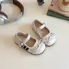Zapatos de Princesa Antideslizantes con Lazo para Niñas 2025 Verano Nuevos Zapatos de Cuero Moda Coreana Versátiles Casuales Zapatos Individuales para Bebé