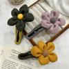 Pinza para el pelo de flor de felpa de alta gama para mujer con pelo en la parte posterior de la cabeza, Pinza para sujetar la mitad del pelo, Pinza grande de una palabra, Pasador de pico de pato