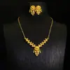 Conjunto de collar y pendientes florales de Dubái de Oriente Medio, chapado en oro, para novias, bodas, ventas transfronterizas, resistente al deslustre y extravagante para banquetes