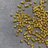 Accesorios de plata s925 chapados en oro, cuentas de oro antiguo de 2.5 mm, 3 mm, oro esmerilado, accesorios para joyería DIY