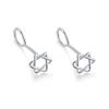 Aretes de Plata Esterlina S999 para Mujer Aretes de Verano de Plata Esterlina Aretes de Gancho para la Oreja Aretes de Diseño Nicho Moderno Aretes para Perforación de Oreja Joyería de Plata