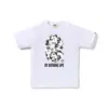 Camiseta Holgada de Manga Corta para Pareja con Estampado Camuflaje Cabeza de Tigre Bloques de Color Luminiscente en la Oscuridad Marca Japonesa de Moda al por Mayor Transfronteriza