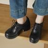 Sapatos de Moda com Plataforma e Salto Ultra Alto de 10,5cm, Impermeáveis, Aumentadores de Altura para Mulheres Baixas, Sapatos de Couro Versáteis na Cor Preta Emagrecedora