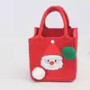 Bolsa de Fieltro Navideña Estilo Tiktok Transfronteriza, Bolso de Mano de Fieltro Creativo para Regalo de Nochebuena para Niños