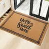 Felpudo de entrada de palmera de coco artificial transfronterizo, alfombra antideslizante para la puerta de entrada, felpudo de bienvenida, alfombrilla para pies, alfombrilla raspadora de barro para exteriores