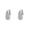 Pendientes de Gota de Agua Hielo Triturado Estilo Coreano Lujo Ligero Gama Alta para Mujer, Pendientes de Clip para Oreja Versátiles Personalidad Temperamento Retro Micro-Incrustados