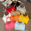 Lingerie Sexy com Alças Strappy e Gola Halter, Hot Girl, com Lindo Design nas Costas, Top Sem Costas de Verão com Bojo, Versátil Tubinho para Usar como Base