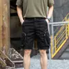 Shorts de Trabalho de Verão An Yang Masculino Multi-Bolsos com Zíper Largos Casuais Calças de Cinco Pontos Esportes ao Ar Livre Marca Tendência Calças de Comprimento Médio
