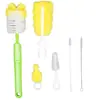 Cepillo para Biberones, Cepillo Limpiador para Tazas Térmicas, Cepillo de Esponja para Tazas, Cepillo para Botellas Térmicas con Mango Largo, Cepillo para Popotes, Cepillo para Chupones