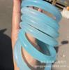 Pulseira de Ágata Brasileira Natural Água-Marinha Mistério Calcedônia Cor Gelo Claro Jade Azul Encaracolado Pulseira Fornecimento ao Vivo