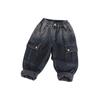 Pantalones de punto de terciopelo todo en uno para bebés, otoño e invierno, para niños, combinan con todo, suaves, forrados de vellón, pantalones casuales, pantalones deportivos de moda para niños de invierno