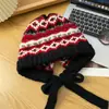 Gorro de Punto Otoño Invierno Cálido Protección para las Orejas Gorro de Lana Pasamontañas Gorro Versátil Japonés para Mujer Lindo Gorro de Punto Engrosado