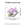 Xino Jdt-H600 Pegatina Electrostática para Vidrio Estilo Acuarela Floral Morado, Sin Pegamento y Removible, para Ventanas de Dormitorio y Balcón