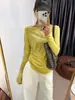 Blusa Blanca Enrollable de Protección Solar para Mujer en Verano, Estilo Delgado y Perezoso, Estilo Fino con Mangas Largas, Top Camiseta Sexy para Llevar Debajo